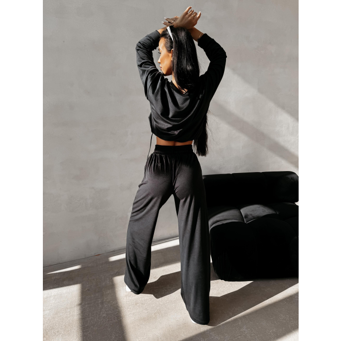 KOMPLET DRES DAMSKI WELUROWY OLAVOGA IMPERIAL BLACK
