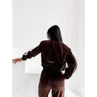 KOMPLET DRES DAMSKI WELUROWY OLAVOGA NOELLE BROWN