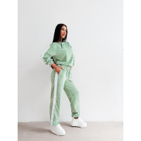 KOMPLET DRES DAMSKI WELUROWY OLAVOGA NOELLE MATCHA