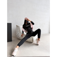 KOMPLET DRES DAMSKI WELUROWY OLAVOGA SELIRA BLACK