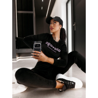 KOMPLET DRES DAMSKI WELUROWY OLAVOGA SELIRA BLACK