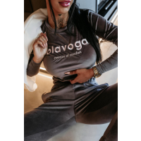 KOMPLET DRES DAMSKI WELUROWY OLAVOGA SELIRA STONE ICE