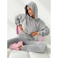 KOMPLET DRES DAMSKI WELUROWY TAŚMY OLAVOGA SMOOVE GRAY