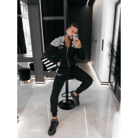 KOMPLET DRES MĘSKI BAWEŁNIANY NA ZAMEK OLAVOGA MEN GRAVITY BLACK