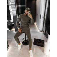 KOMPLET DRES MĘSKI BAWEŁNIANY OLAVOGA MEN NOURE KHAKI