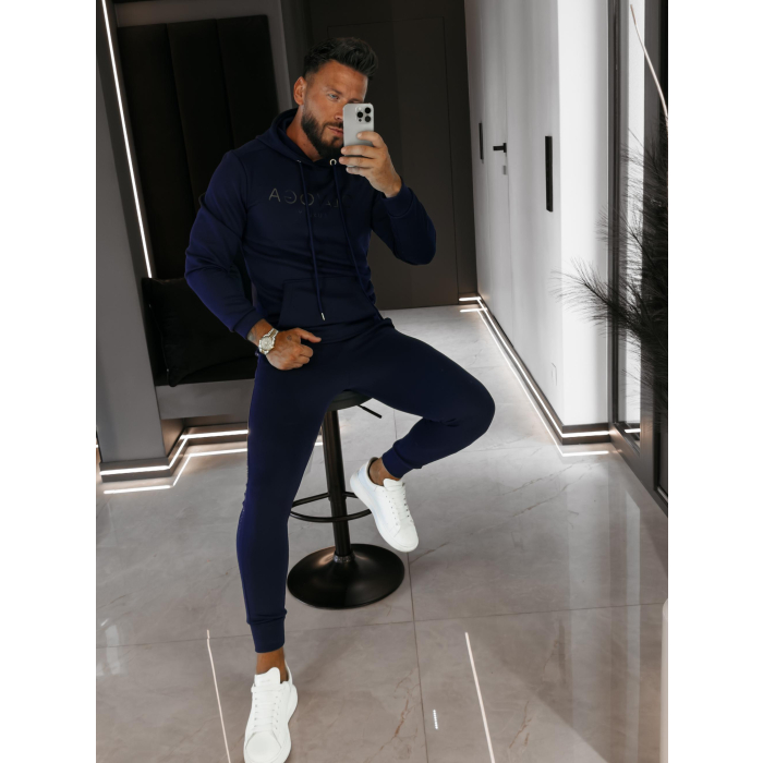 KOMPLET DRES MĘSKI OLAVOGA MEN LONG LOGO DARK BLUE