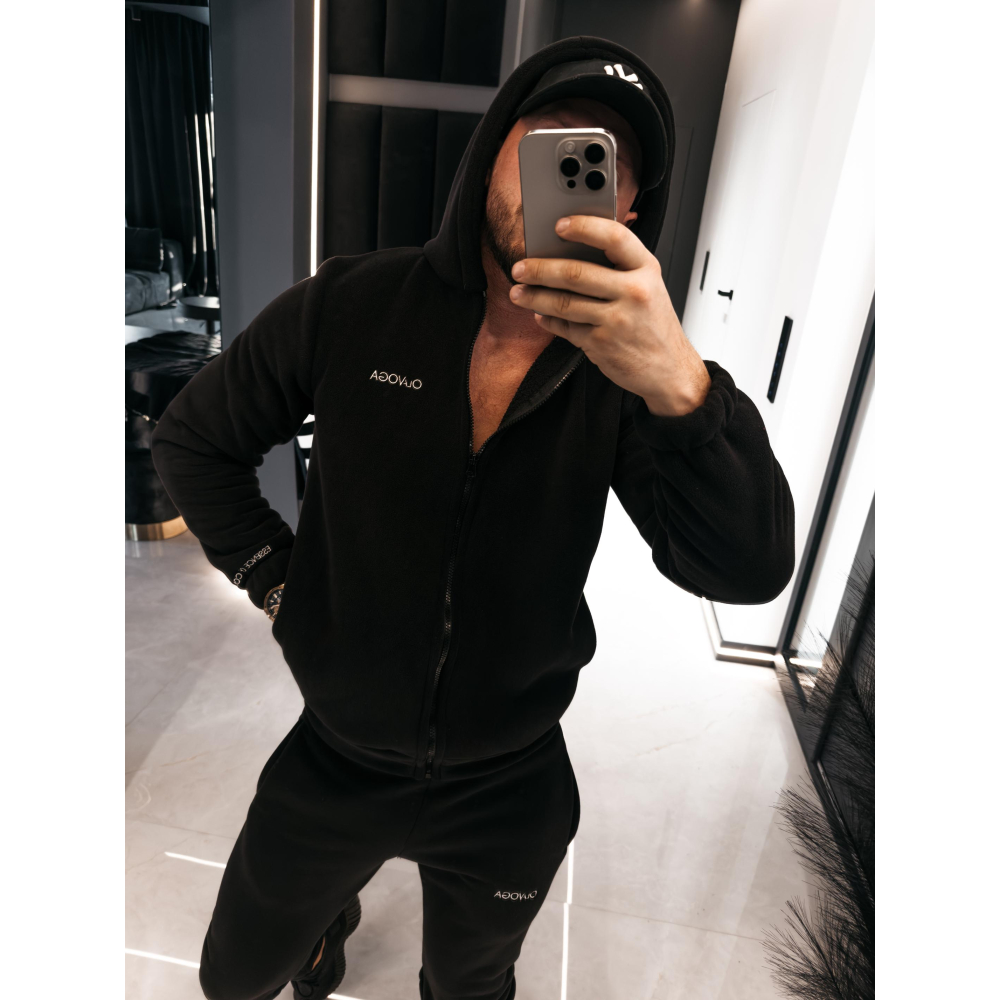 KOMPLET DRES MĘSKI POLAROWY HAFT OLAVOGA MEN TEDDY SET ELEMENTAL BLACK
