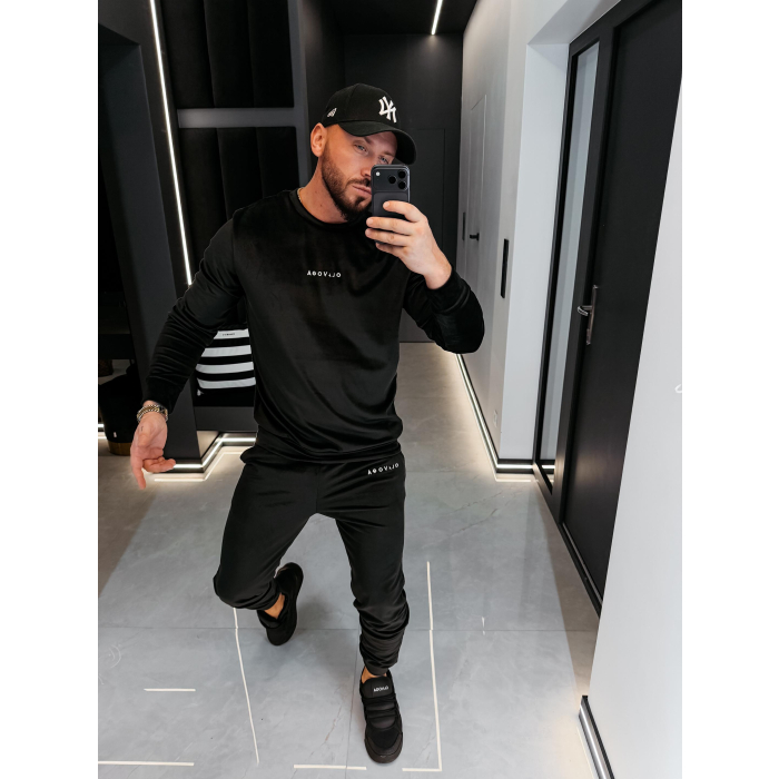 KOMPLET DRES MĘSKI WELUROWY HAFT OLAVOGA MEN LEGACY BLACK