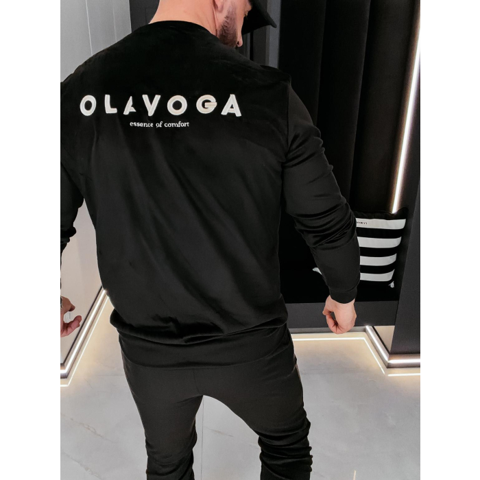 KOMPLET DRES MĘSKI WELUROWY HAFT OLAVOGA MEN LEGACY BLACK