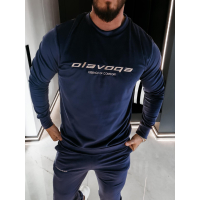 KOMPLET DRES MĘSKI WELUROWY HAFT OLAVOGA MEN SKIP NAVY BLUE