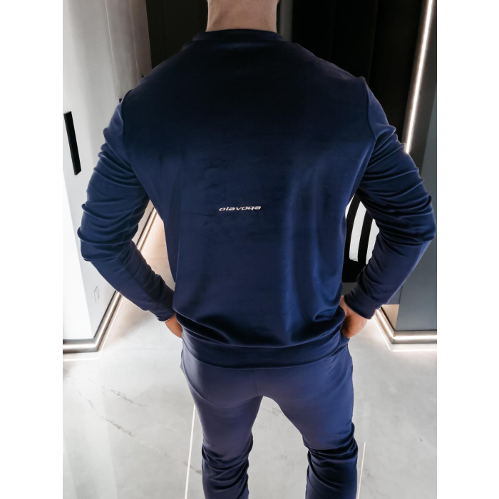 KOMPLET DRES MĘSKI WELUROWY HAFT OLAVOGA MEN SKIP NAVY BLUE