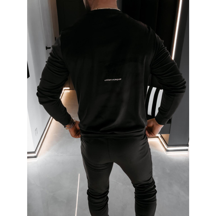 KOMPLET DRES MĘSKI WELUROWY HAFT OLAVOGA MEN SKIP BLACK