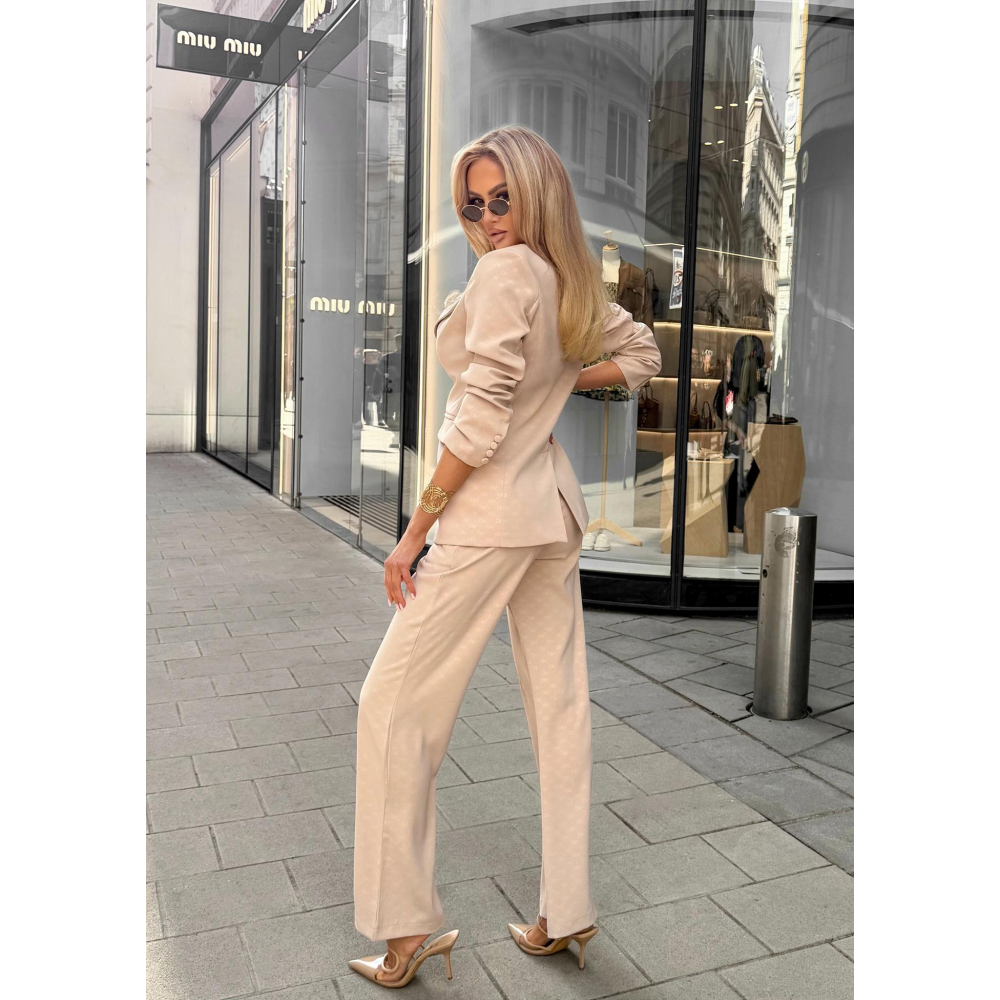 KOMPLET GARNITUR DAMSKI LOGOWANY OLAVOGA TRACY BEIGE