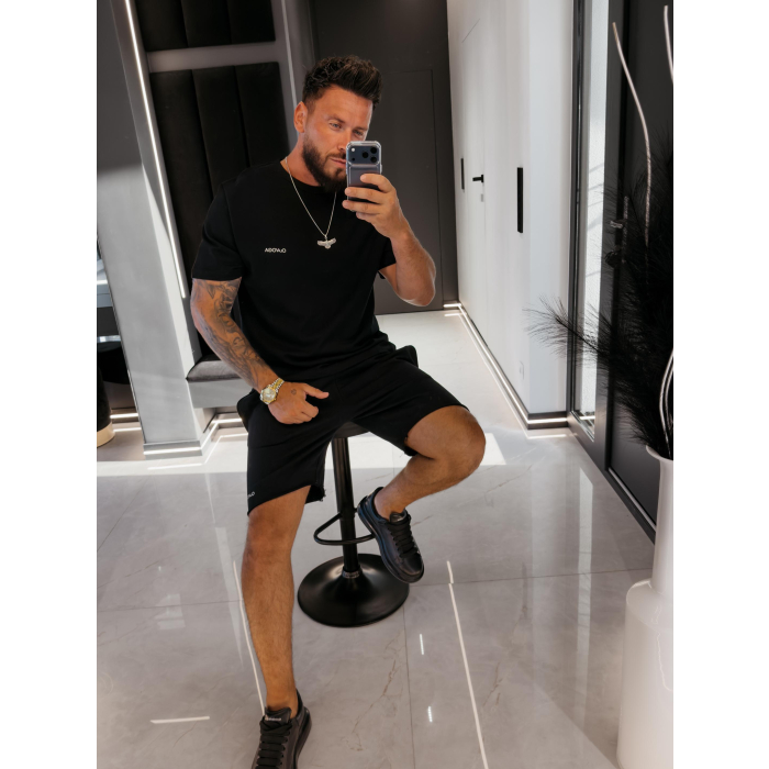 KOMPLET MĘSKI Z KRÓTKIMI SPODENKAMI OLAVOGA MEN BELIN BLACK