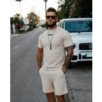 KOMPLET MĘSKI Z KRÓTKIMI SPODENKAMI OLAVOGA MEN FASTMAN BEIGE