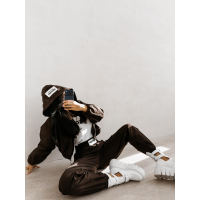 KURTKA DAMSKA BOMBER BURNT SIENNA JACKET OLAVOGA BROWN