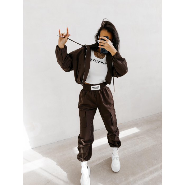 KURTKA DAMSKA BOMBER BURNT SIENNA JACKET OLAVOGA BROWN