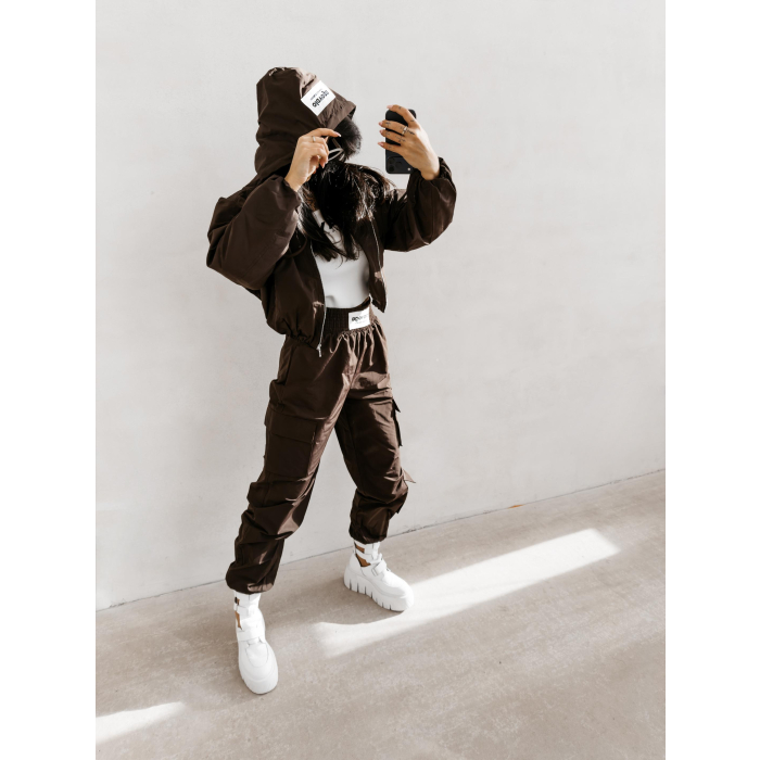 KURTKA DAMSKA BOMBER BURNT SIENNA JACKET OLAVOGA BROWN