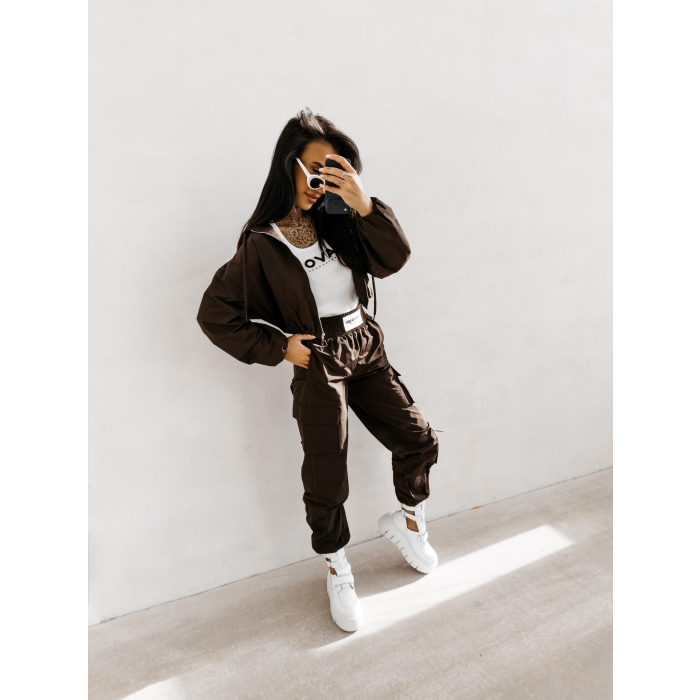KURTKA DAMSKA BOMBER BURNT SIENNA JACKET OLAVOGA BROWN