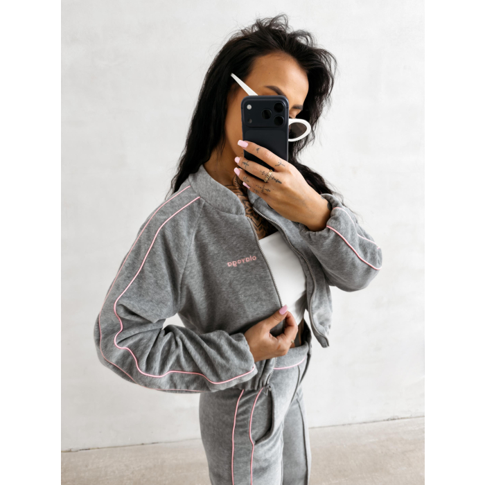 KURTKA DAMSKA BOMBER OLAVOGA ELVIA GRAY