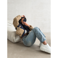 KURTKA DAMSKA BOMBER PIKOWANA OLAVOGA KIAR NAVY BLUE