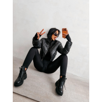 KURTKA DAMSKA BOMBER PIKOWANA OLAVOGA TAAZU BLACK