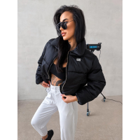 KURTKA DAMSKA BOMBER PIKOWANA OLAVOGA YUE BLACK