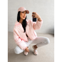 KURTKA DAMSKA BOMBER PIKOWANA OLAVOGA YUE PUDER PINK