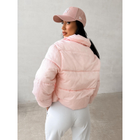 KURTKA DAMSKA BOMBER PIKOWANA OLAVOGA YUE PUDER PINK