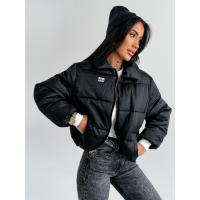 KURTKA DAMSKA BOMBER PIKOWANA OLAVOGA YUE BLACK