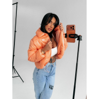 KURTKA DAMSKA BOMBER PIKOWANA OLAVOGA YUE NEON CORAL