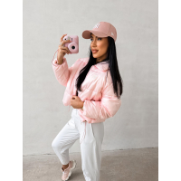 KURTKA DAMSKA BOMBER PIKOWANA OLAVOGA YUE PUDER PINK