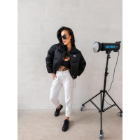 KURTKA DAMSKA BOMBER PIKOWANA OLAVOGA YUE BLACK