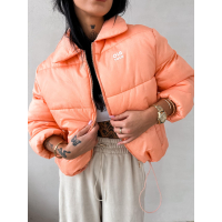 KURTKA DAMSKA BOMBER PIKOWANA OLAVOGA YUE NEON CORAL
