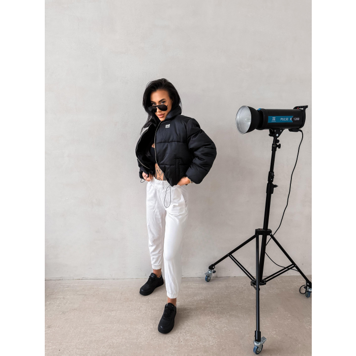 KURTKA DAMSKA BOMBER PIKOWANA OLAVOGA YUE BLACK