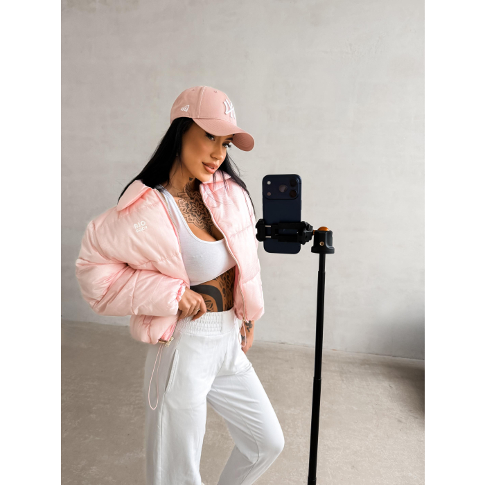 KURTKA DAMSKA BOMBER PIKOWANA OLAVOGA YUE PUDER PINK