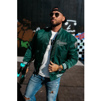 KURTKA MĘSKA OVERSIZE BOMBERKA OLAVOGA MEN PITWEST NAVY GREEN