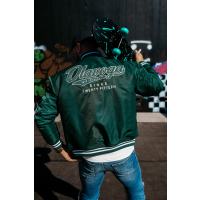 KURTKA MĘSKA OVERSIZE BOMBERKA OLAVOGA MEN PITWEST NAVY GREEN