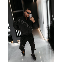 KURTKA MĘSKA OVERSIZE BOMBERKA OLAVOGA MEN VEAGE BLACK