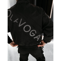 KURTKA MĘSKA OVERSIZE BOMBERKA OLAVOGA MEN VEAGE BLACK