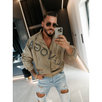 KURTKA MĘSKA OVERSIZE BOMBERKA OLAVOGA MEN VEAGE KHAKI