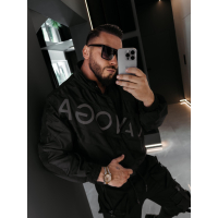 KURTKA MĘSKA OVERSIZE BOMBERKA OLAVOGA MEN VEAGE BLACK