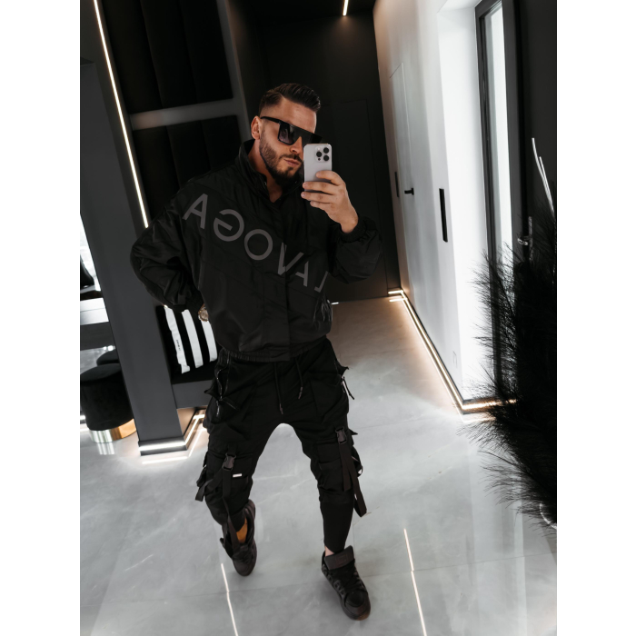 KURTKA MĘSKA OVERSIZE BOMBERKA OLAVOGA MEN VEAGE BLACK