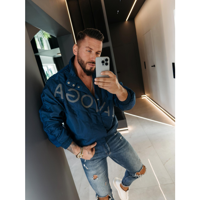 KURTKA MĘSKA OVERSIZE BOMBERKA OLAVOGA MEN VEAGE NAVY BLUE