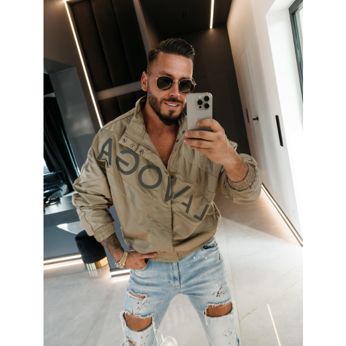 KURTKA MĘSKA OVERSIZE BOMBERKA OLAVOGA MEN VEAGE KHAKI