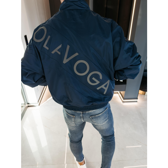 KURTKA MĘSKA OVERSIZE BOMBERKA OLAVOGA MEN VEAGE NAVY BLUE