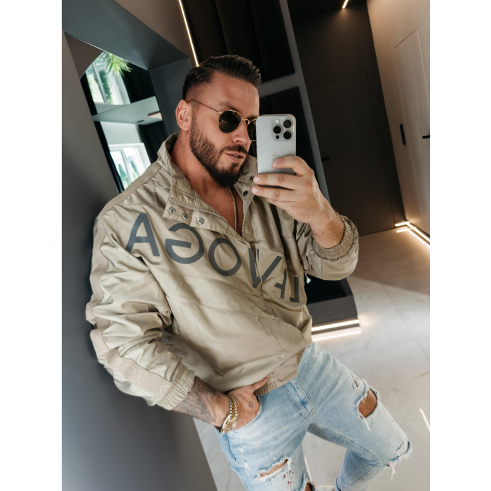 KURTKA MĘSKA OVERSIZE BOMBERKA OLAVOGA MEN VEAGE KHAKI