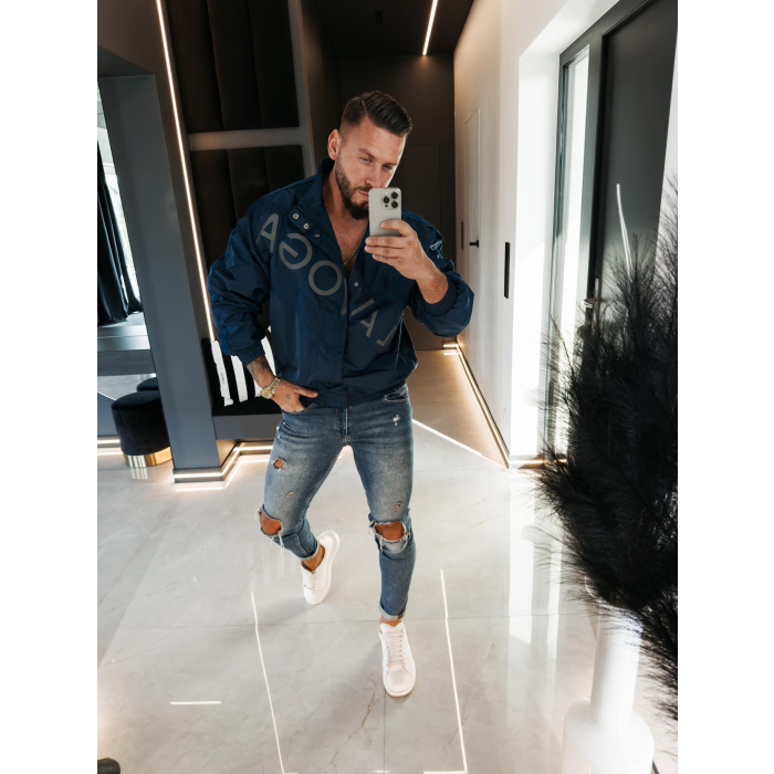 KURTKA MĘSKA OVERSIZE BOMBERKA OLAVOGA MEN VEAGE NAVY BLUE