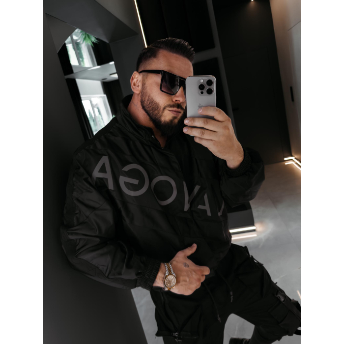 KURTKA MĘSKA OVERSIZE BOMBERKA OLAVOGA MEN VEAGE BLACK