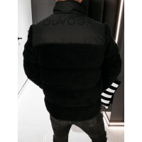 KURTKA MĘSKA PIKOWANA OVERSIZE BOMBERKA BARANEK OLAVOGA MEN VAAS BLACK BLACK